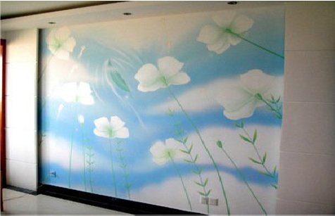 安溪画墙绘怎么画好白云的蓬松感？