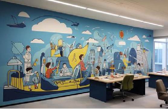 安溪办公室墙绘的特点。