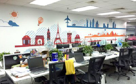 安溪教你设计办公室墙绘的方法。